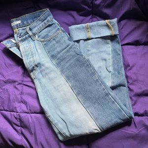 Light Blue Women's Two-Tone Jeans